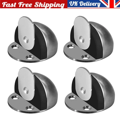 £7.95 • Buy 4PCS Magnetic Door Stopper Stainless Steel Floor Door Stop Holder Catch