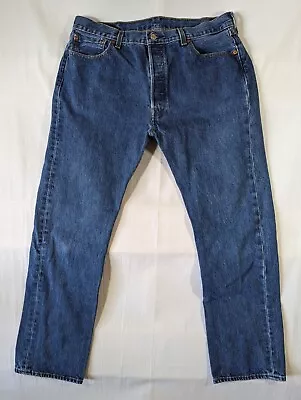 Levi 501XX Jeans Mens 36x32 Blue Denim Straight Leg Classic Fit Button Fly • $22.99