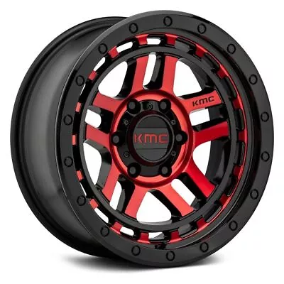 4-KMC KM540 Recon 17x9 5x5  -12mm Black/Red Wheels Rims 17  Inch • $1364