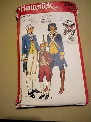 Butterick 4207 Men's 38 Historical Costume 1776 • $14.99