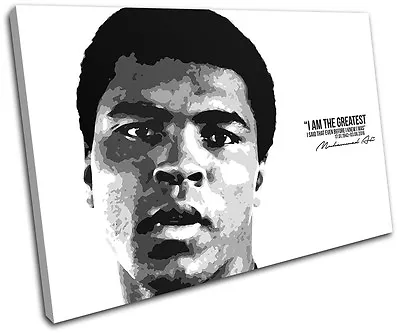 Muhammad Ali Boxing Quote Sports SINGLE CANVAS WALL ART Picture Print • £34.99