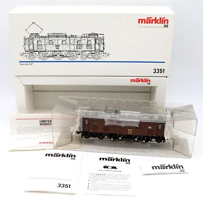 MARKLIN HO Scale 3351 Switzerland SBB Ae 3/6 Electric Engine Lights NEW IN BOX • $191.99