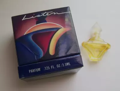 Miniature 1988 Listen (EDP) Perfume Splash .125 Fl. Oz Or 3.5ml - 95% Full • $6