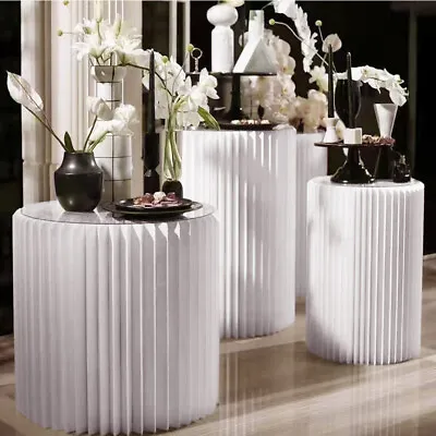 £35.95 • Buy Folding Paper Column Wedding Flower Rack Plinth Cake Dessert Display Stand Table