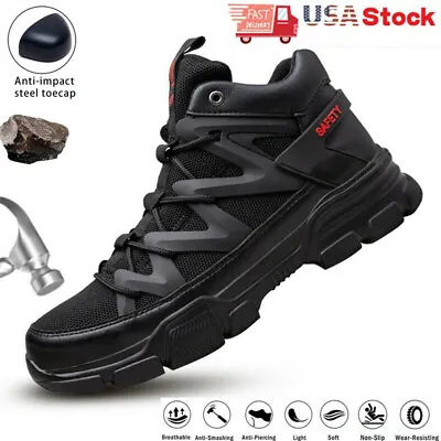 Mens Work Boots Steel Toe Cap Safety Shoes Indestructible Sneakers Bulletproof • $28.99