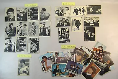 Lot Of 54 Beatles Topps Trading Cards - 19 BW Signed & 35 Color Cards - 1960's • $11