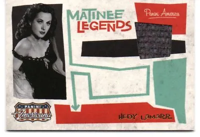 2011 Panini Americana MATINEE LEGENDS MATERIALS Insert #16 - HEDY LAMARR 443/499 • $19.97