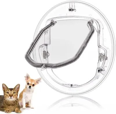 £18.89 • Buy Cat Flap For Glass Doors, 4 Way Locking Pet Door Microchip For Cats Lockable
