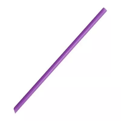 Karat 7.75'' Giant Straws (8mm) Poly Wrapped - Purple - 5000 Ct C9072 • $84