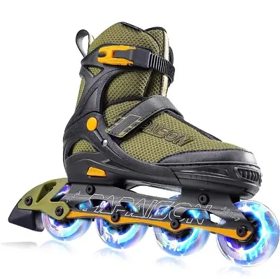 PAPAISON Adjustable Inline Skates For Kids And Adults With Full Light Up Wheels • $64.99