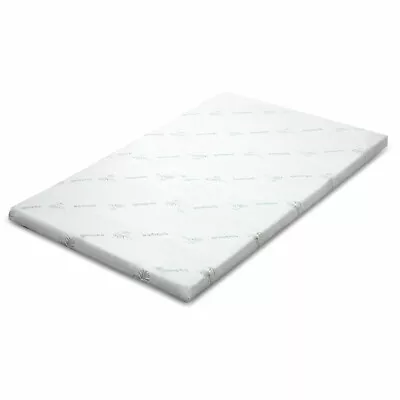 Bamboo 2CM Topper Luxury Quality Cosy Bed Mattress Ultra-Soft Memory Foam Pillow • £47.99