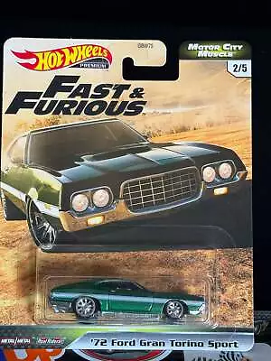 Hot Wheels Premium Fast & Furious Motor City Muscle '72 Ford Gran Torino Sport # • $8