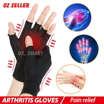 Compression Copper Arthritis Gloves Hand Wrist Finger Joint Pain Relief Support • $8.95