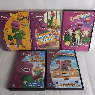 Barney 5x Bundle (DVD Region 2 / Region 4) Very Good Condition | Rare DVD Lot • $79.95