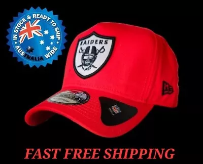 Oakland Las Vegas Raiders Nfl New Era 9forty Red Snapback Cap Hat La Ny Nba • $36.95