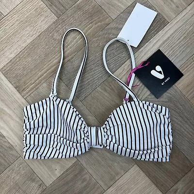 V By Very Sailor Stripe Bikini Top UK8 (Q4CCJ) • £3