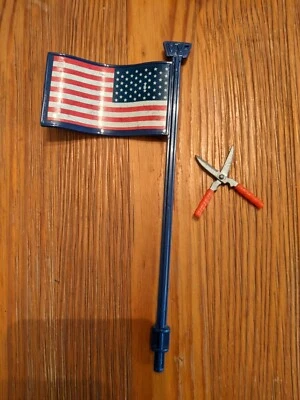 £4.99 • Buy Vintage Hasbro WWF Wrestling Ring USA Flag And Hasbro Shears Accessory 
