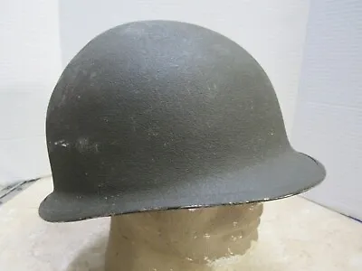 Israeli M1 Helmet Shell Steel Pot IDF Dated 1970 Has 3 Point Chinstrap Swivels • $74.95
