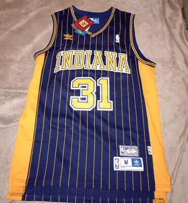 Reggie Miller Medium Navy Blue Indiana Pacers #31 NBA Jersey New  • $69.99