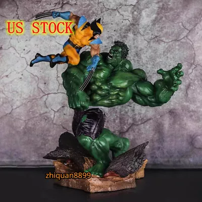 US STOCK Marvel Hulk VS. Wolverine PVC Figure Model Statue Collection Doll Toy • $131