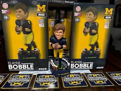 🔥SOLD OUT Michigan Wolverines Football JJ McCarthy Bobblehead National Champion • $119