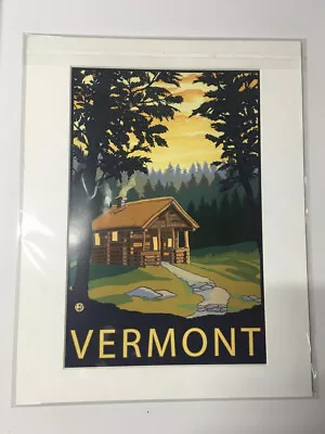 Vermont Vermont - Cabin In The Woods Scene - Lantern Press • $7.99