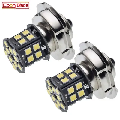 2 X 6V DC P26S LED 2835 30SMD Motorbike Scooter Moped Headlamp Bulb White 6000K • $9.96