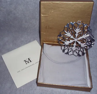 RARE MMA 2002 Sterling Silver Snowflake Christmas Ornament Pendant Medallion LNC • $219.99