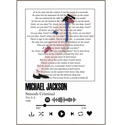 Michael Jackson - Smooth Criminal Prints • £4.99