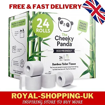 The Cheeky Panda Bamboo Toilet Rolls Bulk Buy – 24 Rolls Of 3 Ply Toilet Paper • £14.95