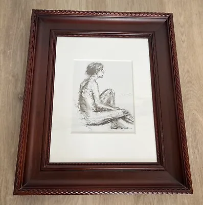 $49.95 • Buy *Restoration Hardware*Sketched Women Art Print In Wood Frame 18 X 23 