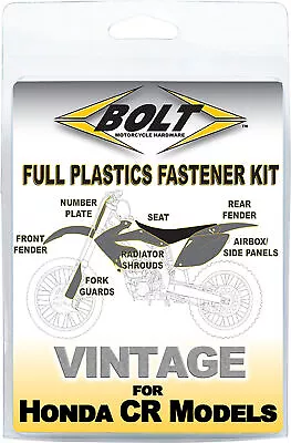 Bolt HON-9297104 Full Body Work Fastener Kit 1992-1996 Honda CR250R 93-97 CR125R • $20.69