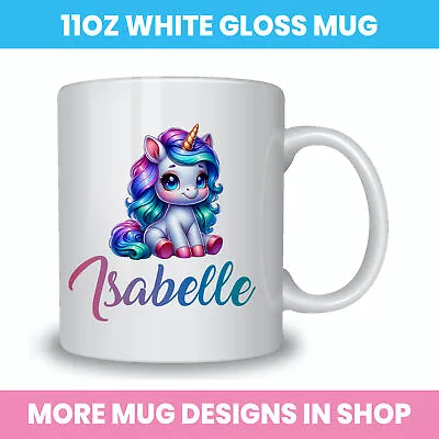 Personalised Unicorn Mug Any Name Coffee Tea Cup Drink Mug 11oz • £8.99