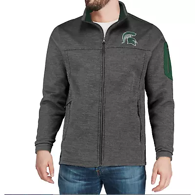 Men Colosseum Charcoal Michigan State Spartan Size Large*Anchor Full-Zip Jacket  • $18.99