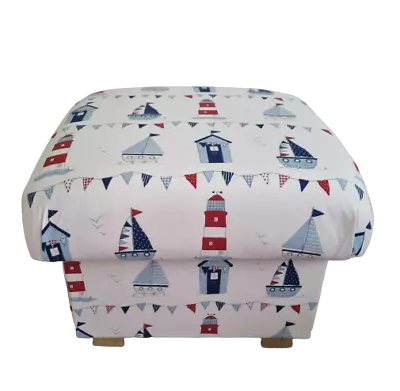 Storage Footstools Fryetts Fabric Pouffe Foot Rest Peacocks Animals Stags Floral • £129.99