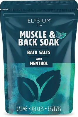 ELYSIUM Muscle And Back Soak Bath Salts With Menthol Calms Relaxes Revives • £1.99