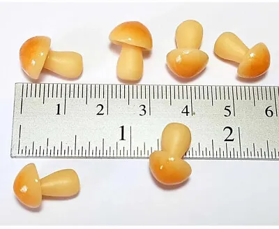 Barbi Dollhouse Miniature Food Tiny Gold Mushrooms Vegetables Fruit Lot 👻🧲 6pc • $9.97