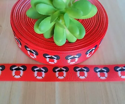 7/8  (1 YD) Disney Cruise Line Grosgrain Ribbon Mickey Mouse DCL Captain Sailing • $1.20