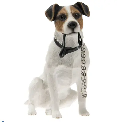 Walkies Jack Russell Ornament Figurine By Leonardo Sitting Jack Russell Statue • £17.95