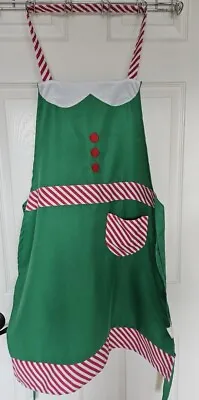 Cooking Kitchen Chef Apron Christmas Elf Mrs. Claus Apron Green • $19.99