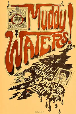 Muddy Waters - 1973 - The Egress - Concert Poster • $14.99