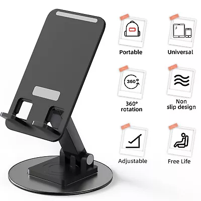 Adjustable Cell Phone Tablet Stand Desktop Holder Mount Mobile Phone IPad IPhone • $6.95