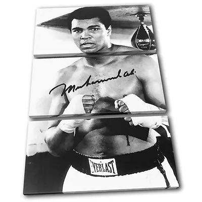 Muhammad Ali Boxing Sports TREBLE CANVAS WALL ART Picture Print • £34.99