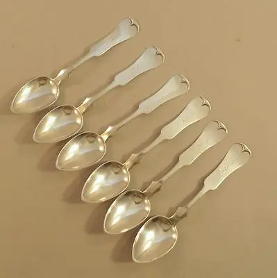 6 Coin Silver Spoons John W Mather Parkersburg WV KOP Pythias • $449