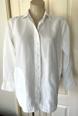$28 • Buy TRENERY COUNTRY ROAD 100% French Linen Button Up Long Sleeve Top Size XS