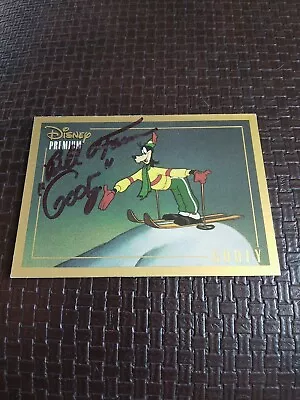 Walt Disney Bill Farmer Autograph Signed Goofy Card Premium Skybox Trading 33 • $40