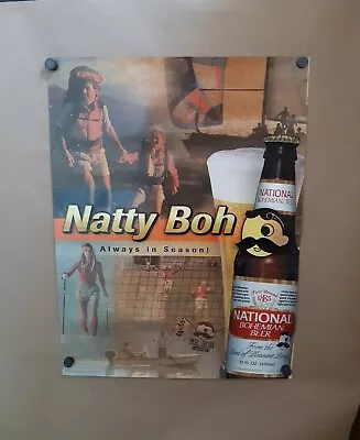 National Bohemian Beer Poster Sailboat Mr. Natty Boh LaCrosse Always In Season  • $24