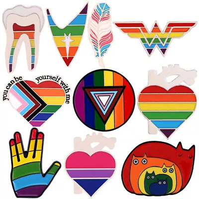 Rainbow Pride Pin Badge LGBTQ Gay Enamel Lapel Backpack Metal Brooch Jeweller Ⓐ • $2.19