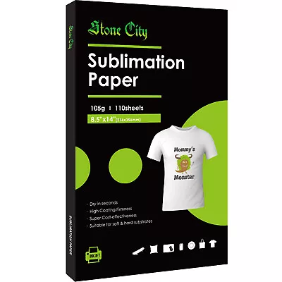 110 Sheets Sublimation Transfer Paper 8.5x14 For DIY Tumblers Cotton Polyester T • $17.99