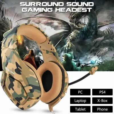 $32.29 • Buy ONIKUMA K1 Stereo-Bass Surround Gaming Headset For PS4 New Xbox One PC With Mic